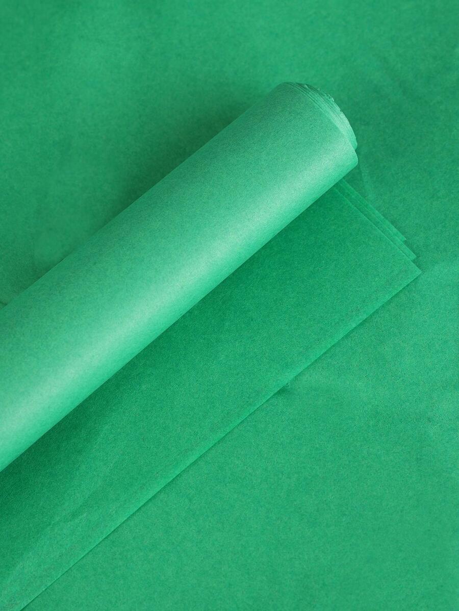 10pcs Plain Gift Wrapping Paper - Olive Green - View 1