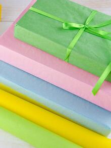 10pcs Plain Gift Wrapping Paper - Olive Green - View 4