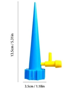 5pcs Plastic Self Watering Device, Modern Color Block Self Watering Device For Garden - Green - View 3