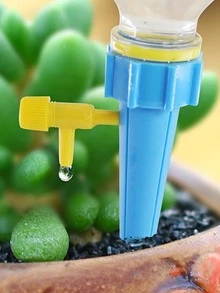 5pcs Plastic Self Watering Device, Modern Color Block Self Watering Device For Garden - Green - View 7
