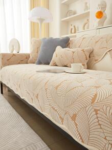 1 Chiếc Lá Dạ Nỉ Sofa Khăn Hiện Đại Sofa Sofa Chăn Cho Gia Đình - Màu be - Xem 1