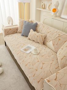 1 Chiếc Lá Dạ Nỉ Sofa Khăn Hiện Đại Sofa Sofa Chăn Cho Gia Đình - Màu be - Xem 4