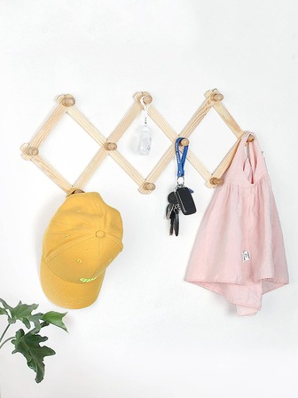 1入組木頭收納極簡可伸縮收納架