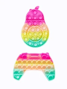 2入組水果和遊戲手柄形狀擠壓泡泡 - 彩色 - 查看 1