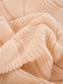 1入組樹葉提花沙發墊現代滌綸沙發座墊套 - 米色 - 查看 6