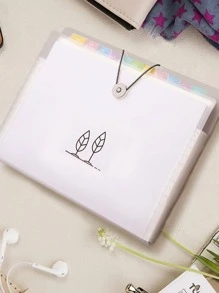 1入組樹形擴展文件夾簡單多層手風琴文件夾學校文件存儲 - 黑與白 - 查看 2