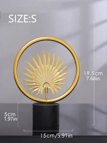 1pc Ginkgo Biloba Design Decoration Craft - Gold - View 3