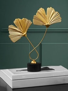1pc Ginkgo Biloba Design Decoration Craft - Gold - View 5