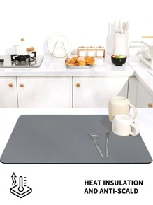 1入組素色餐具乾燥墊 - 深灰色 - 查看 4
