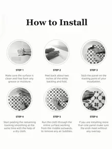 9入組/套PVC地板貼主義幾何圖案防水剝離貼紙家用地磚 - 彩色 - 查看 6