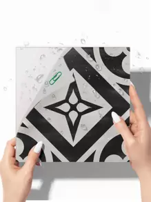 9入組/套PVC地板貼主義幾何圖案防水剝離貼紙家用地磚 - 彩色 - 查看 2