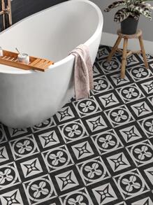 9入組/套PVC地板貼主義幾何圖案防水剝離貼紙家用地磚 - 彩色 - 查看 3