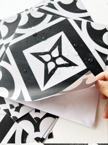 9入組/套PVC地板貼主義幾何圖案防水剝離貼紙家用地磚 - 彩色 - 查看 9