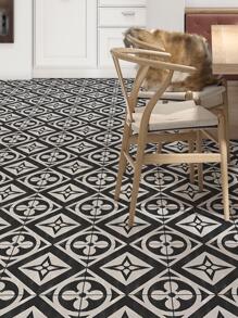 9入組/套PVC地板貼主義幾何圖案防水剝離貼紙家用地磚 - 彩色 - 查看 1