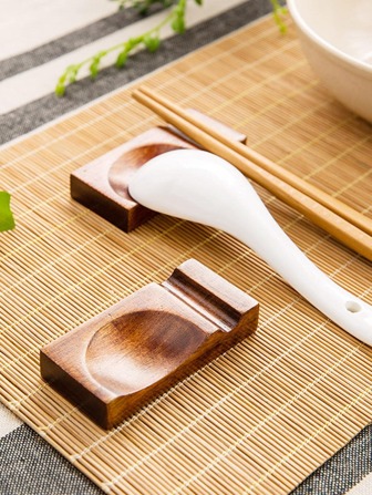 1入組木頭湯匙架