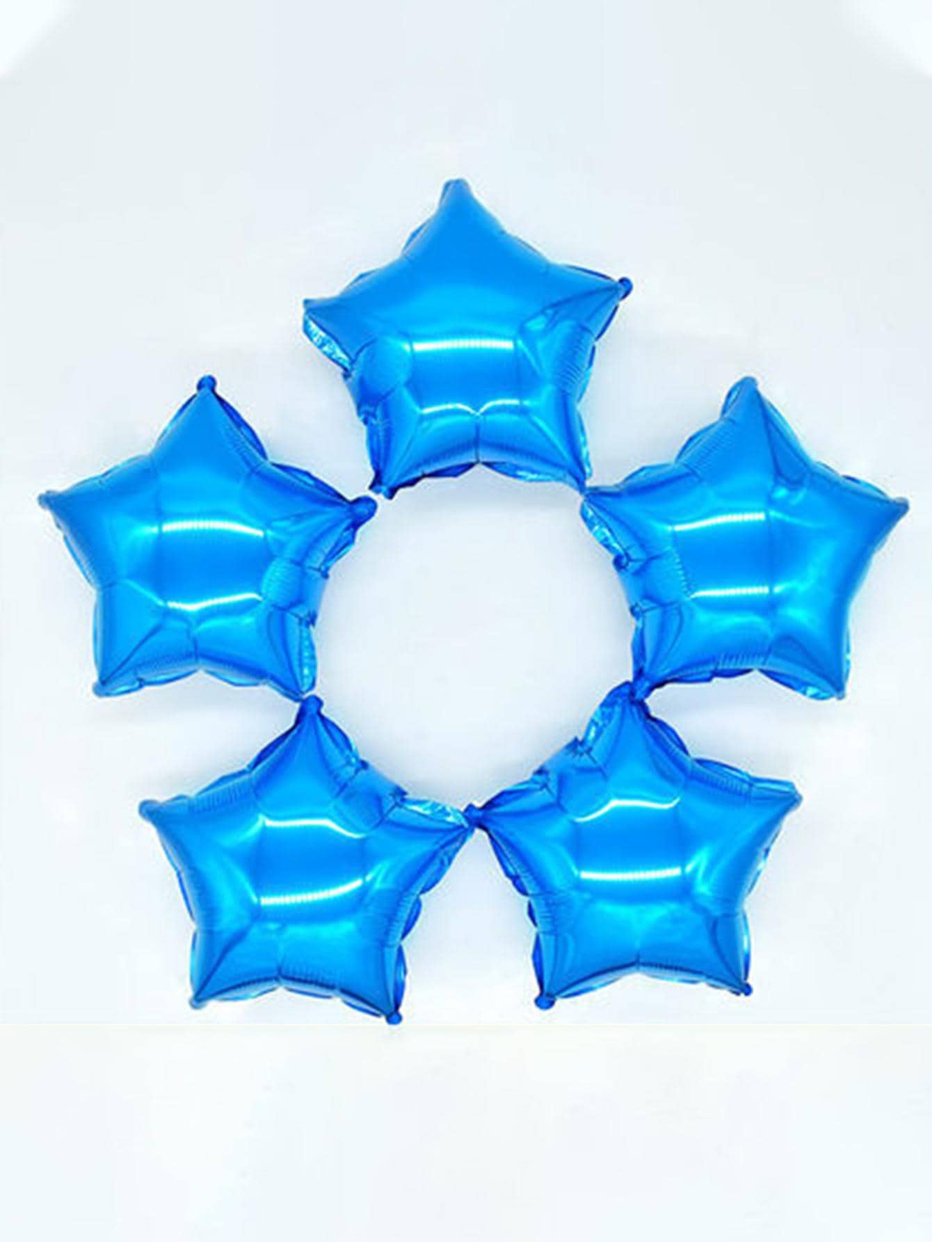 10 piezas en forma de estrella globo - Azul - Ver 1