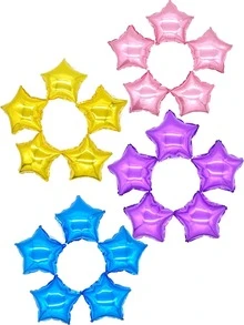 10 piezas en forma de estrella globo - Azul - Ver 3