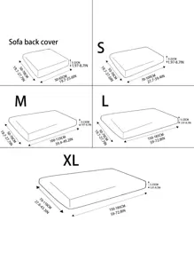 1pc Solid Color Sofa Cushion Cover, Minimalist Polyester Sofa Cushion Cover For Home - White - View 3