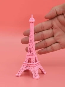1pc Zinc Alloy Decoration Craft, Creative Tower Design Decoration Object For Home - Pink - View 4