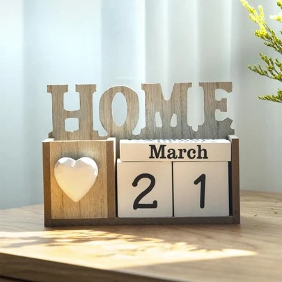 1pc Wooden Calendar Decoration Craft Best Gifts Birthday Graduation