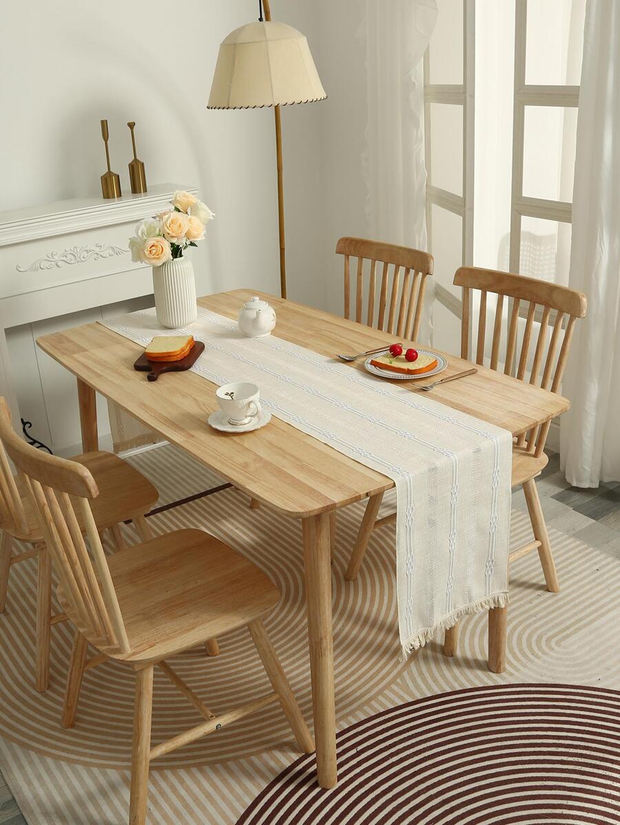 1PC Tua Rua Trang Trí Bàn Á Hậu - Màu be - Xem 1