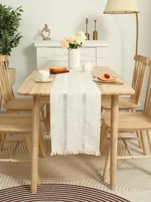 1PC Tua Rua Trang Trí Bàn Á Hậu - Màu be - Xem 2