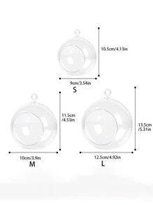 1 件装塑料植物吊架，创意透明球形设计悬挂式花盆篮，适用于花园 - 無色 - 查看 7