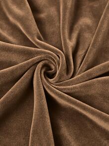 1pc Polyester Sofa Seat Cushion Cover, Simple Brown Stretchy Sofa Cushion Cover For Home - Khaki - View 3