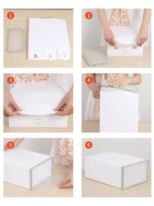 1pc PP Shoe Storage Box, Modern Green Shoe Box For Home - Green - View 4