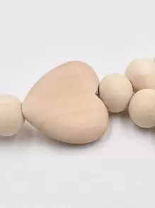 1 件木质壁挂，创意流苏和心形装饰挂饰，适用于家庭、家居装饰、房间装饰、墙壁装饰