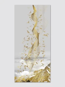 1入組化學纖維無框畫現代抽像圖案牆壁藝術畫牆壁裝飾