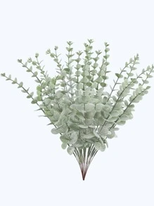 12片人造桉樹葉婚禮用塑料仿真桉樹派對裝飾 - 薄荷綠 - 查看 1