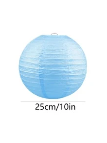 1入組素色紙嬰兒懸掛燈籠適合派對裝飾 - 淺藍色 - 查看 7