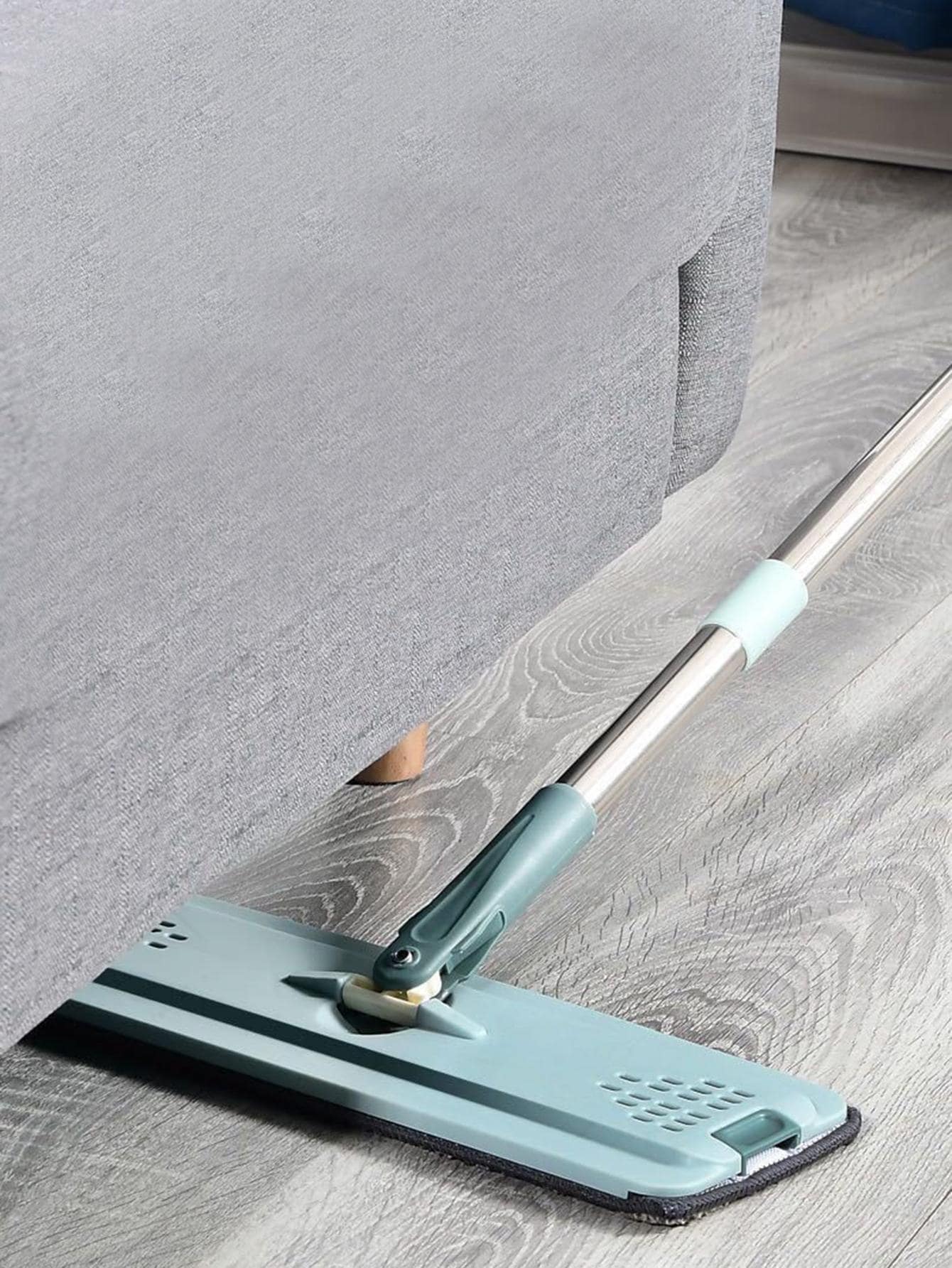 QYeah 1pc Collapsible Flat Mop, Green Cleaning Mop For Home - Green - View 1