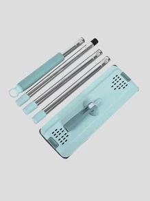 QYeah 1pc Collapsible Flat Mop, Green Cleaning Mop For Home - Green - View 8