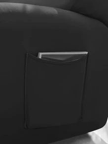 1pc Sofa Cover, Stretchy Milk Silk Astronaut Massage Chair Cover, Simple Design, Anti-Dust & Anti-Cat Scratches, For Home Bedroom - Black - View 5