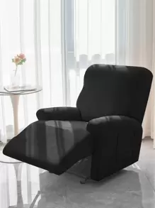 1pc Sofa Cover, Stretchy Milk Silk Astronaut Massage Chair Cover, Simple Design, Anti-Dust & Anti-Cat Scratches, For Home Bedroom - Black - View 2