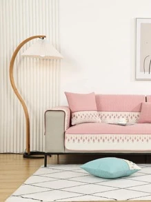 1 cái lông vũ thêu chần bông bọc ghế, bọc ghế sofa, thêu lông vũ chần bông chi tiết khăn sofa, tựa lưng và tay vịn không bao gồm - Hồng - Xem 7