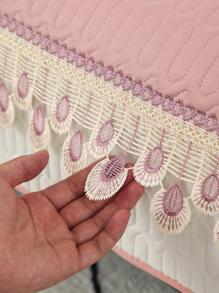 1 cái lông vũ thêu chần bông bọc ghế, bọc ghế sofa, thêu lông vũ chần bông chi tiết khăn sofa, tựa lưng và tay vịn không bao gồm - Hồng - Xem 8