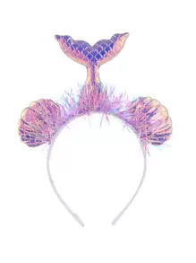 1pc Mermaid Mesh Flower Animal Design Hair Band For Party