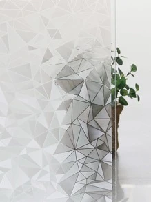 1 szt. Geometryczny wzór folia dekoracyjna, matowa pcv antystatyczna naklejka na szkło prywatności, gospodarstwo domowe - Biały - Zobacz 5