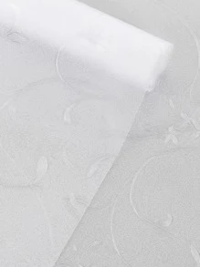 1片藤蔓圖案窗戶裝飾膜PVC磨砂防靜電隱私玻璃貼紙家用 - 白色 - 查看 6