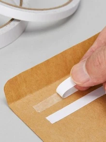 5rolls Double-sided Adhesive Tape, Simple Multi-purpose Double Sided Tape For School, Office - White - View 3