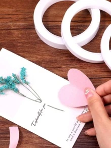 5rolls Double-sided Adhesive Tape, Simple Multi-purpose Double Sided Tape For School, Office - White - View 2