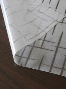 1pc Geometric Pattern Decorative Film, PVC Frosted Electrostatic Privacy Glass Sticker, For Household,Stickers,Wall Decal, Vinyl Decal For Home Decorations,Spring Decoration Items Refresh Your Home,Rama Decoration Stickers Gifts Birthday Graduation - White - View 5