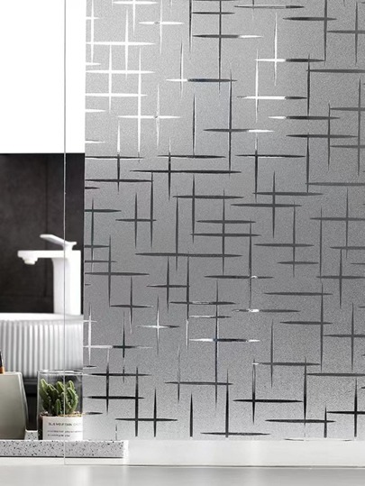 1 قطعة ملصق زجاج مزخرف بنمط هندسي، ملصق زجاج مطفأ كهروستاتيكي للخصوصية، للمنزل، ملصقات، ديكور الحائط، ديكور فينيل للديكورات المنزلية، عناصر ديكور الربيع لتجديد منزلك، ملصقات ديكور رامة هدايا عيد الميلاد والتخرج