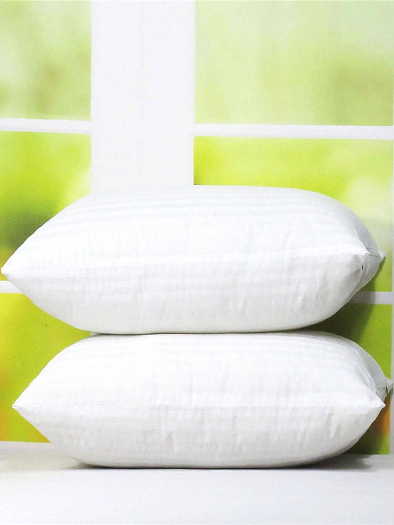 1 cái Bộ đồ giường màu trắng với chèn đơn giản cho phòng ngủ - trắng - Xem 1