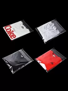 Transparent Resealable Cellophane Plastic Bag Self Adhesive Packaging Shirt, Clothing And Products, 100pcs 10x14 Inch Self Sealing Cellophane Bag, Birthday Gift Packaging, Home Storage,Christmas Valentine Day - Clear - View 5