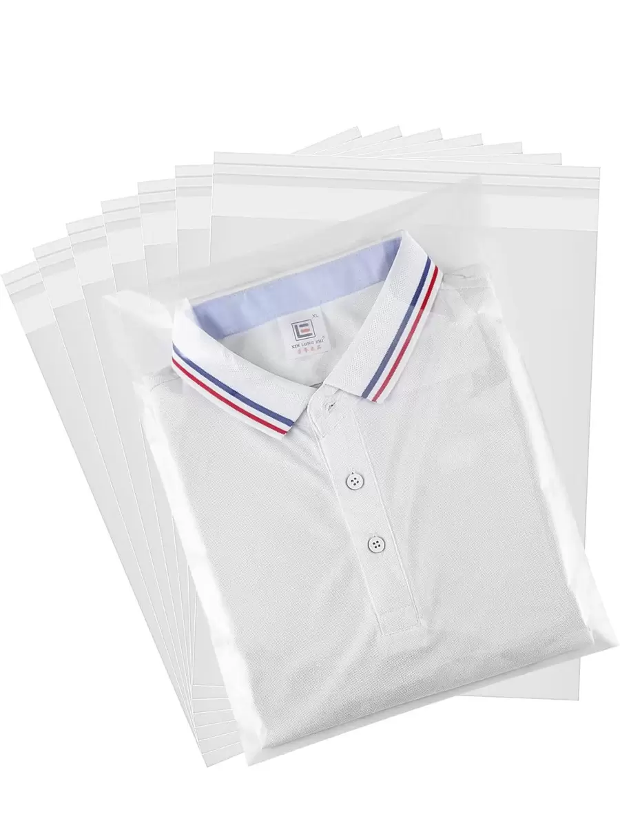 Transparent Resealable Cellophane Plastic Bag Self Adhesive Packaging Shirt, Clothing And Products, 100pcs 10x14 Inch Self Sealing Cellophane Bag, Birthday Gift Packaging, Home Storage,Christmas Valentine Day - Clear - View 1