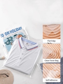 Transparent Resealable Cellophane Plastic Bag Self Adhesive Packaging Shirt, Clothing And Products, 100pcs 10x14 Inch Self Sealing Cellophane Bag, Birthday Gift Packaging, Home Storage,Christmas Valentine Day - Clear - View 6
